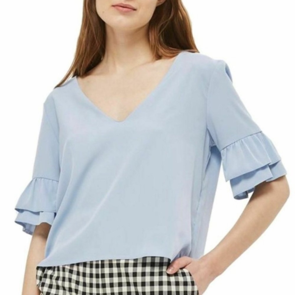 Topshop tie back blouse